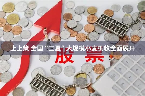 上上策 全国“三夏”大规模小麦机收全面展开