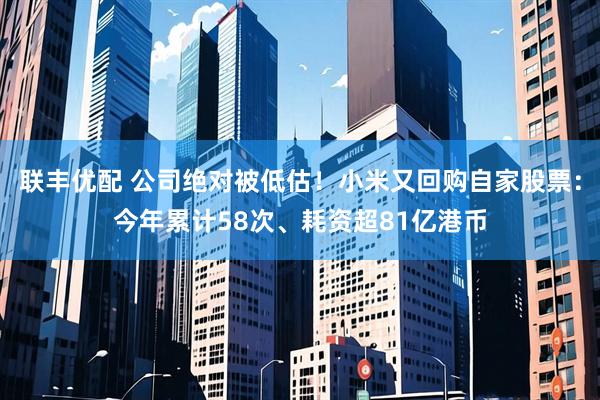 联丰优配 公司绝对被低估！小米又回购自家股票：今年累计58次、耗资超81亿港币